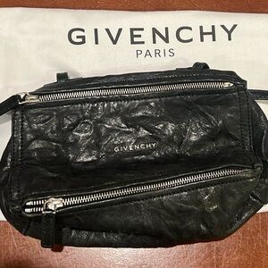 Givenchy Tumbled Sheepskin Mini Pandora Black
